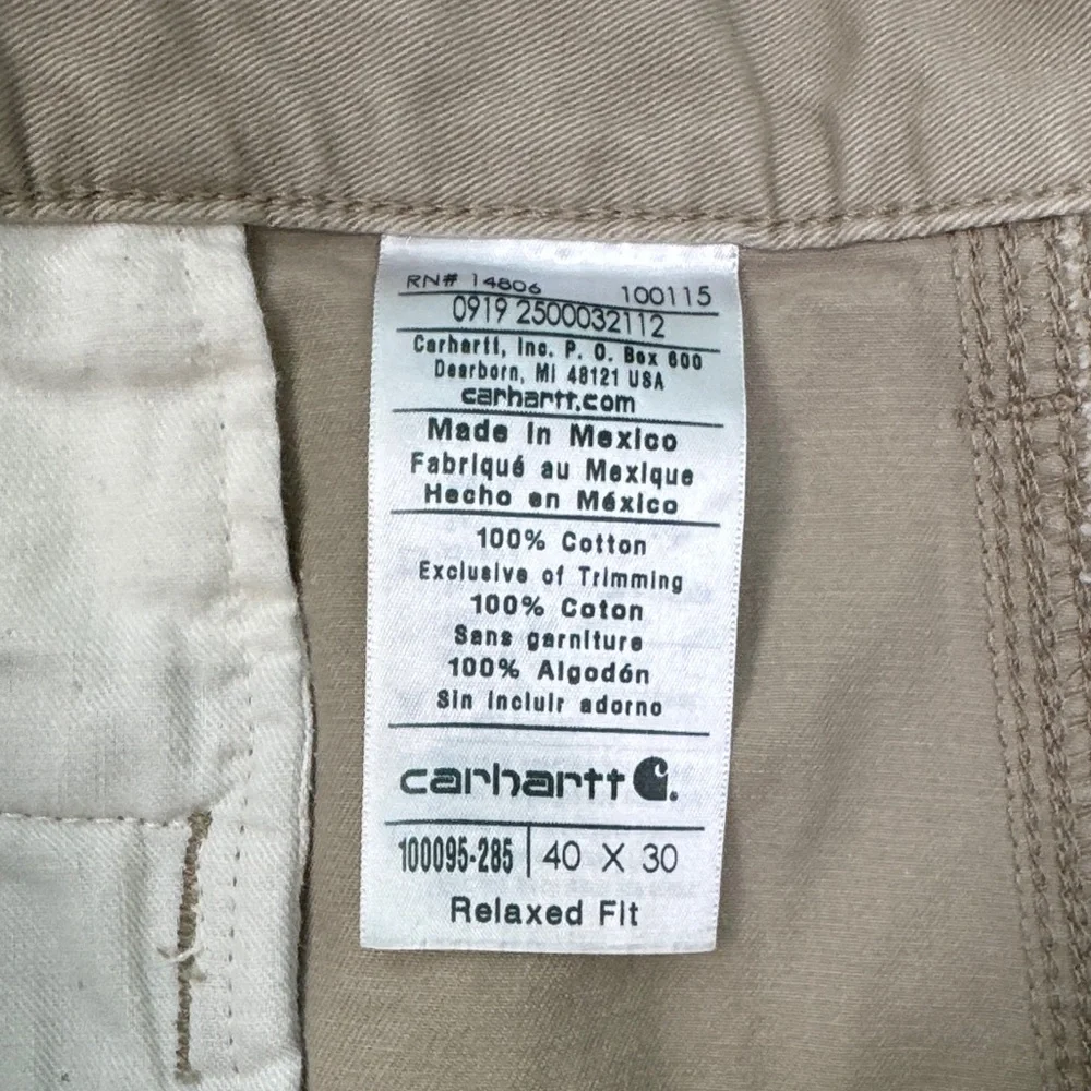Carhartt Tan Pants 40x30 - Picture 2 of 14